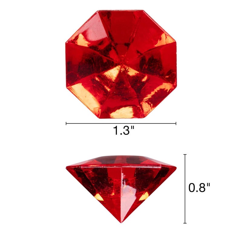 jollylife 36PCS Acrylic Diamond Gems Jewels Pirate Treasure Chest Hunt Party Favors 25 Carat Diving Gem Pool Decor - Image 3